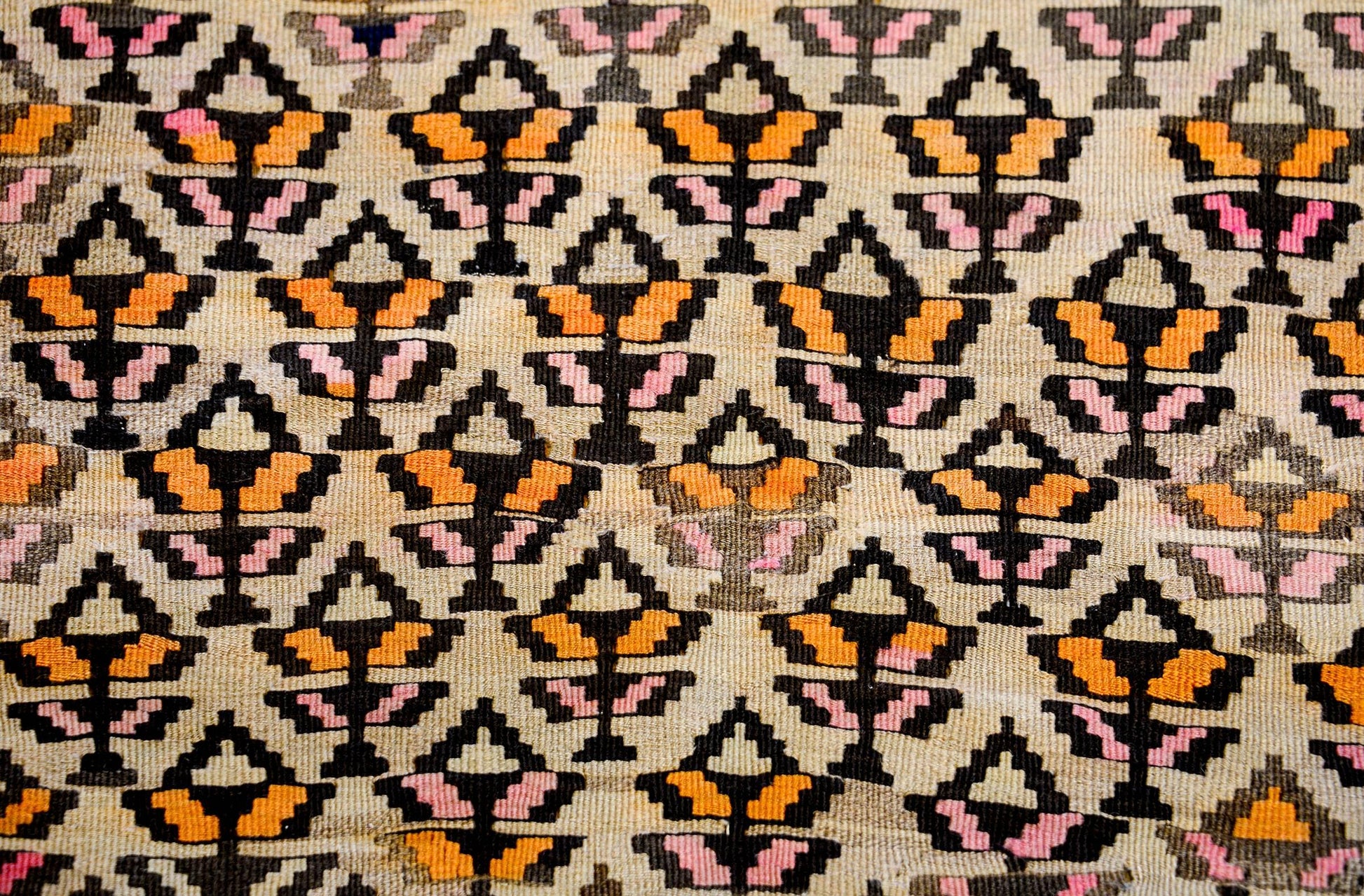 Exceptional Early 20th Century Qazvin Kilim Runner For Sale
