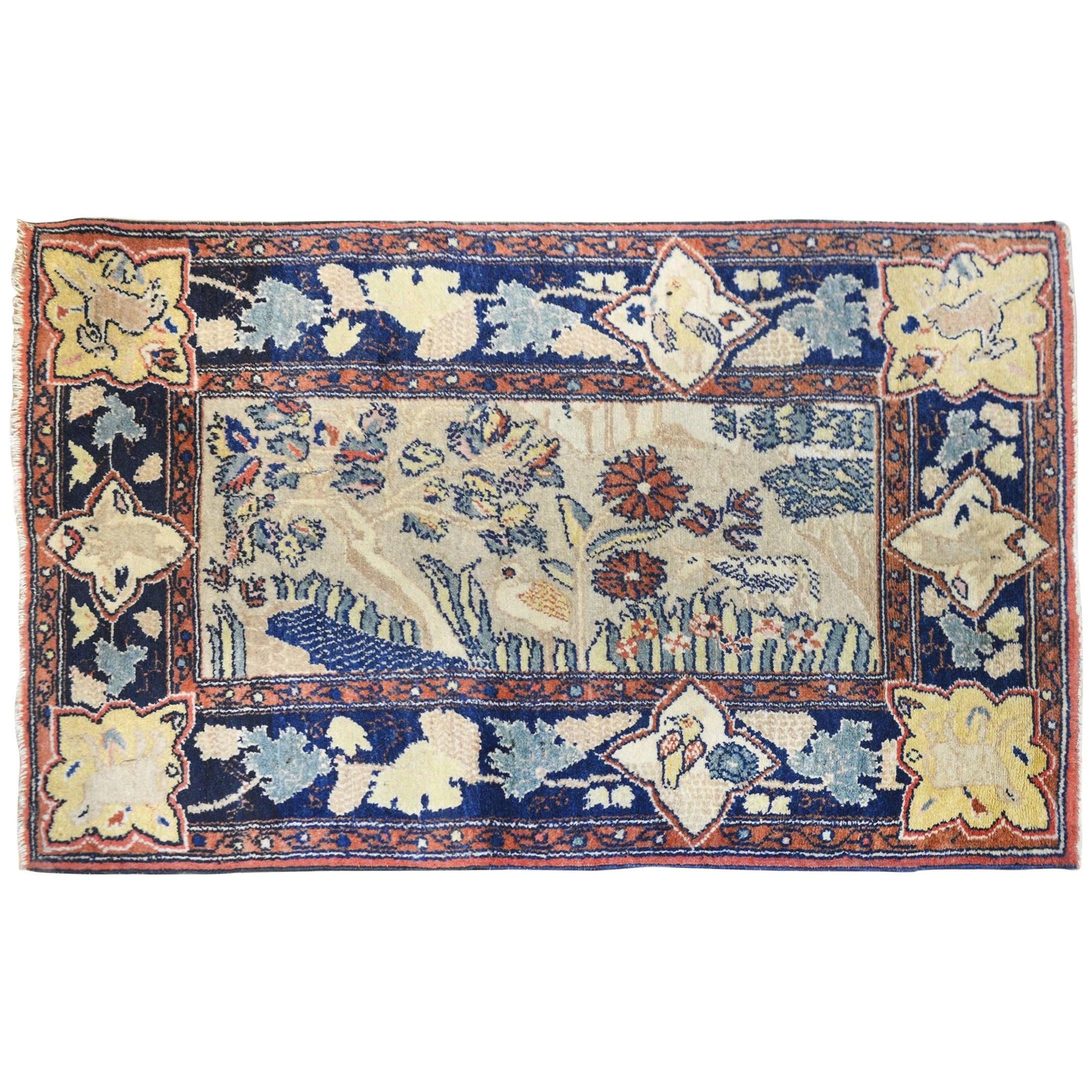 Whimsical Early 20th Century Bakhtiari Rug For Sale