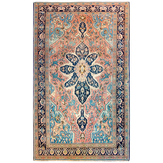Exquisite Late 19th Century Sarouk Farahan Rug For Sale