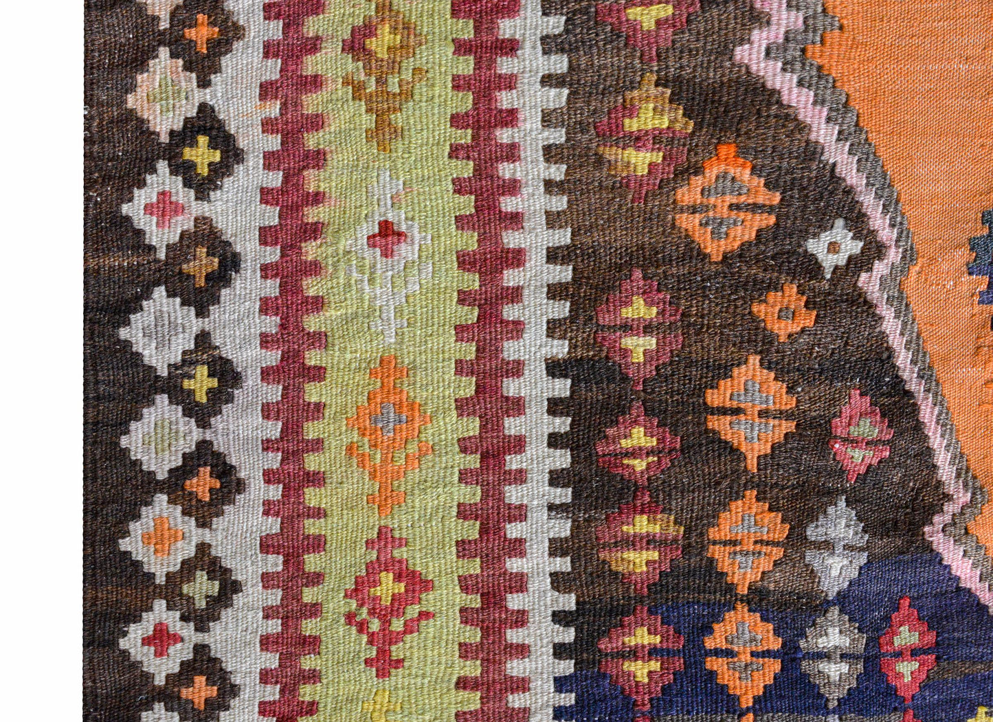 Early 20th Century Saveh Kilim Rug For Sale