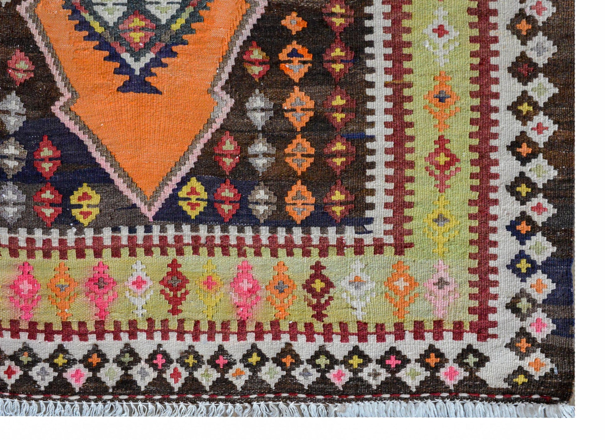 Early 20th Century Saveh Kilim Rug For Sale