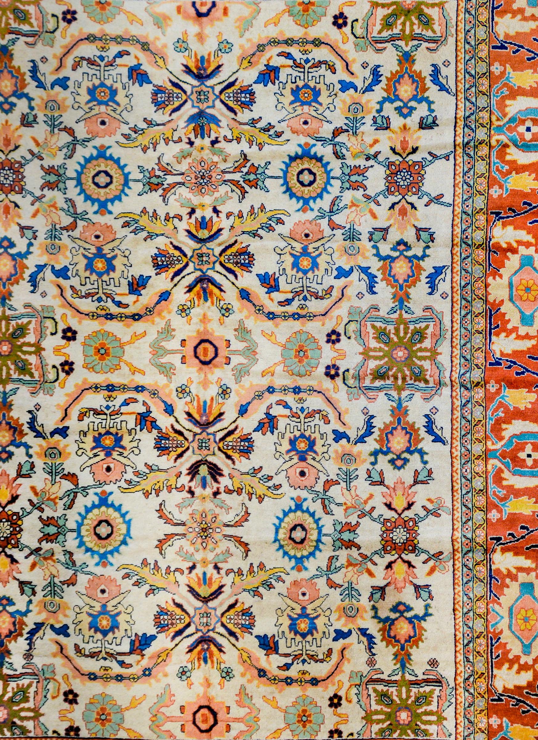 Breathtaking Mid-20th Century Sultanabad Rug For Sale