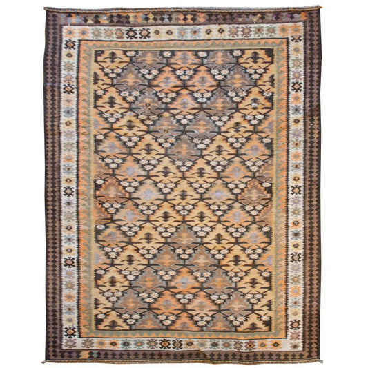Wonderful Early 20th Century Qazvin Kilim For Sale
