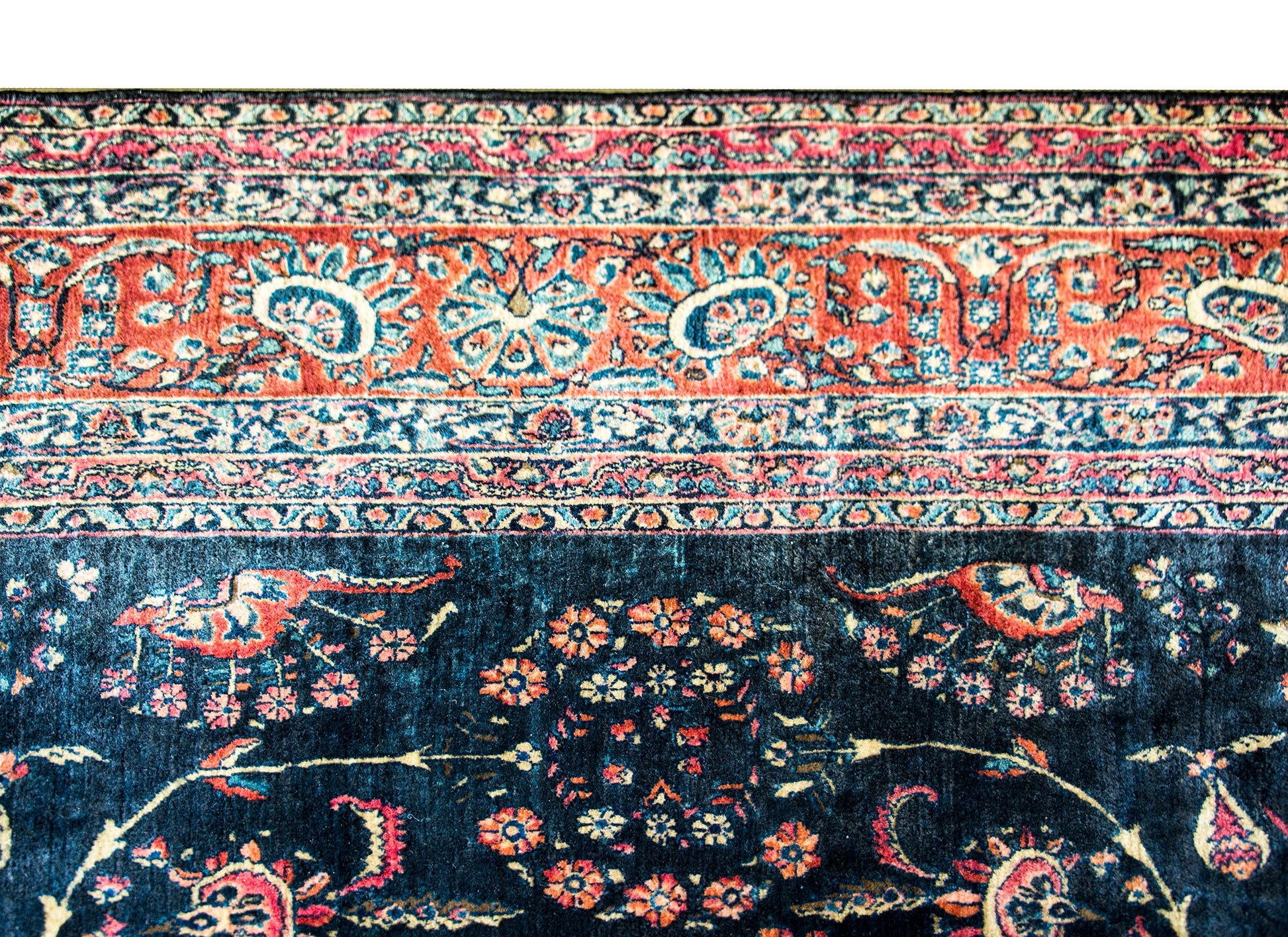 Early 20th Century Persian Sarouk Mohajeran Rug For Sale