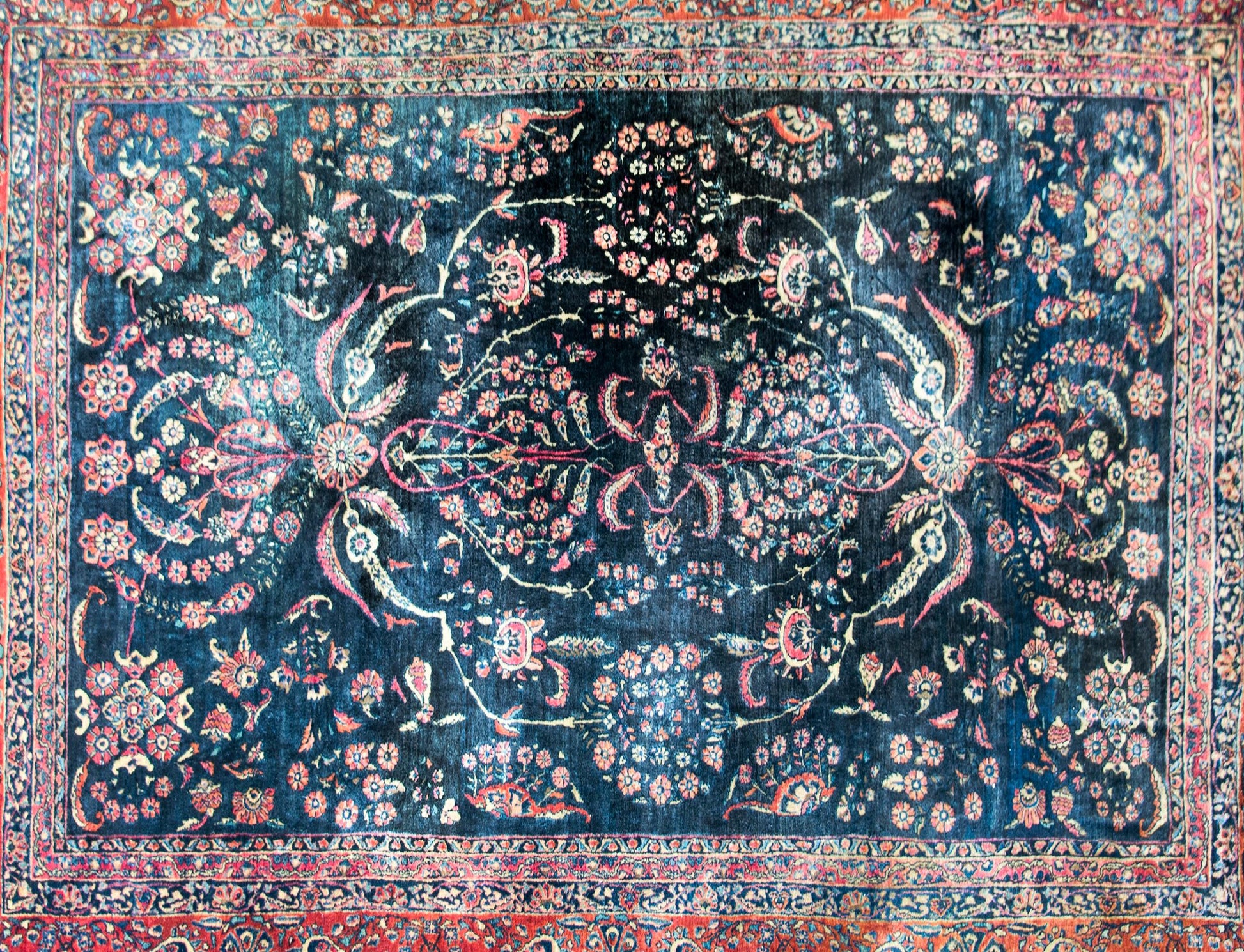 Early 20th Century Persian Sarouk Mohajeran Rug For Sale