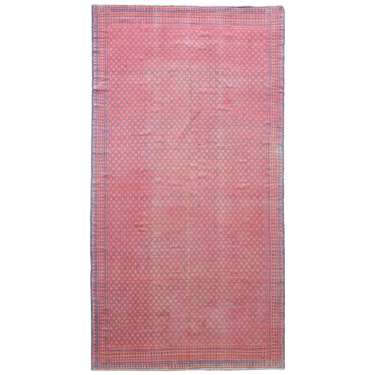 Vintage Reversible Saveh Kilim Rug For Sale