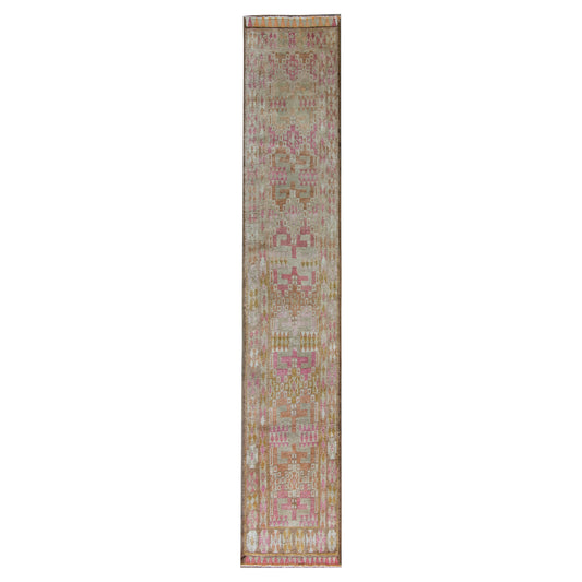 Vintage Turkish Oushak Runner For Sale