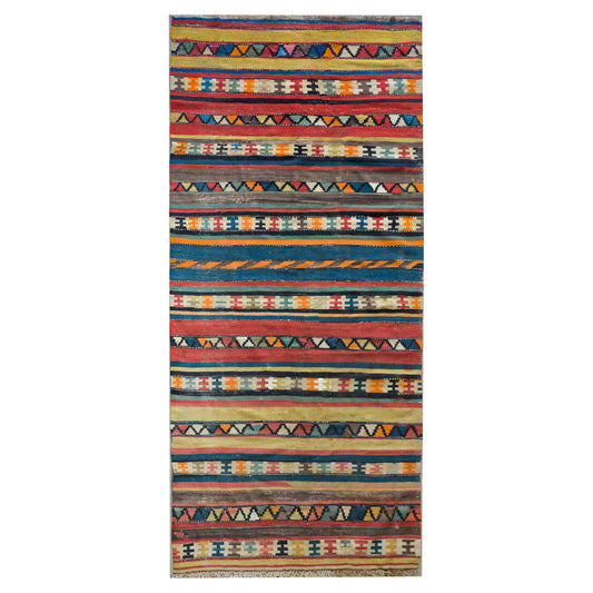 Early 20th Century Persian Shahsevan Kilim Runner For Sale