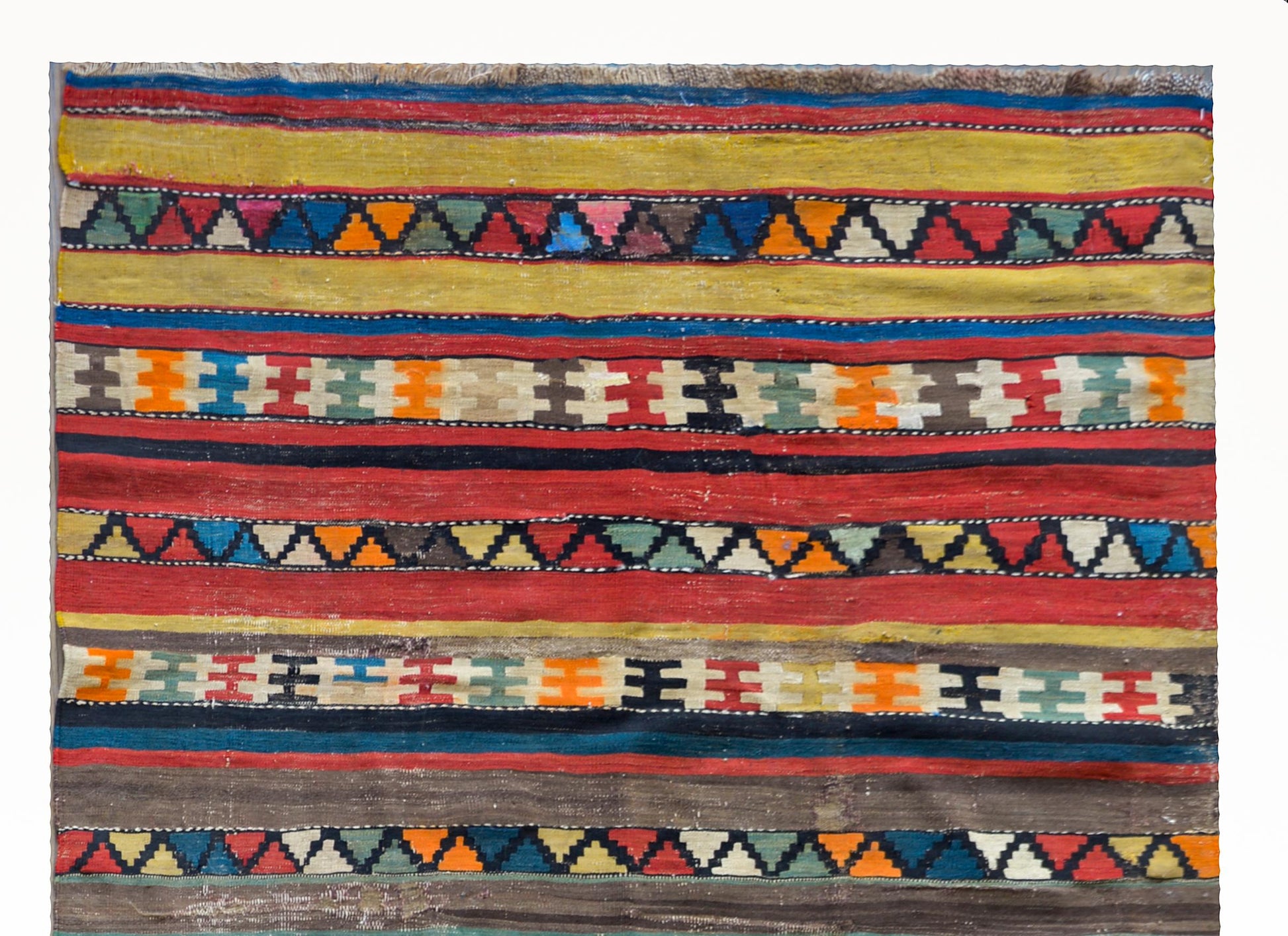 Early 20th Century Persian Shahsevan Kilim Runner For Sale