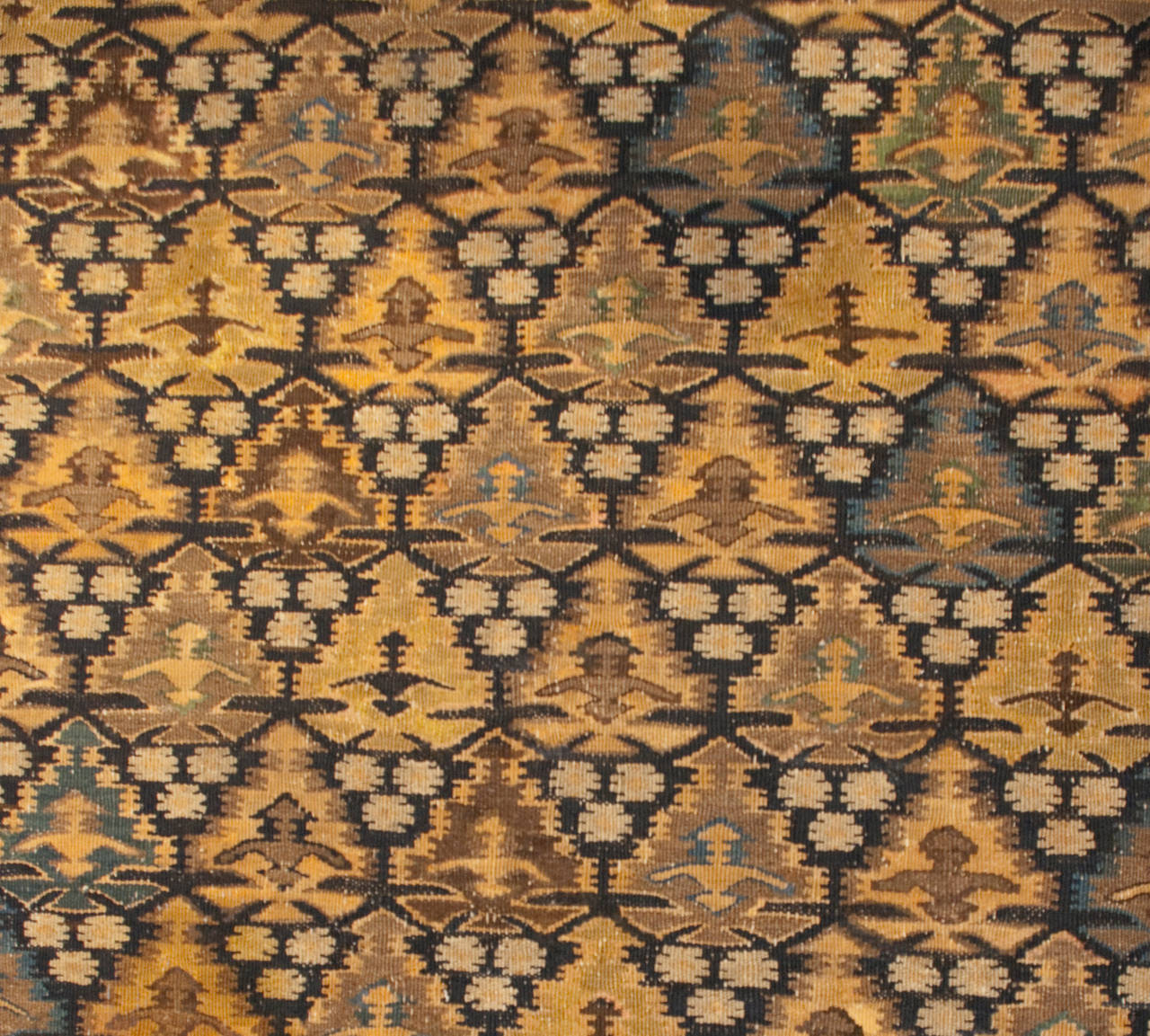 Early 20th Century Qazvin Kilim Runner For Sale