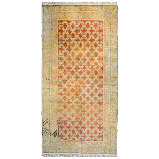 Unusual Early 20th Century Khotan Rug For Sale