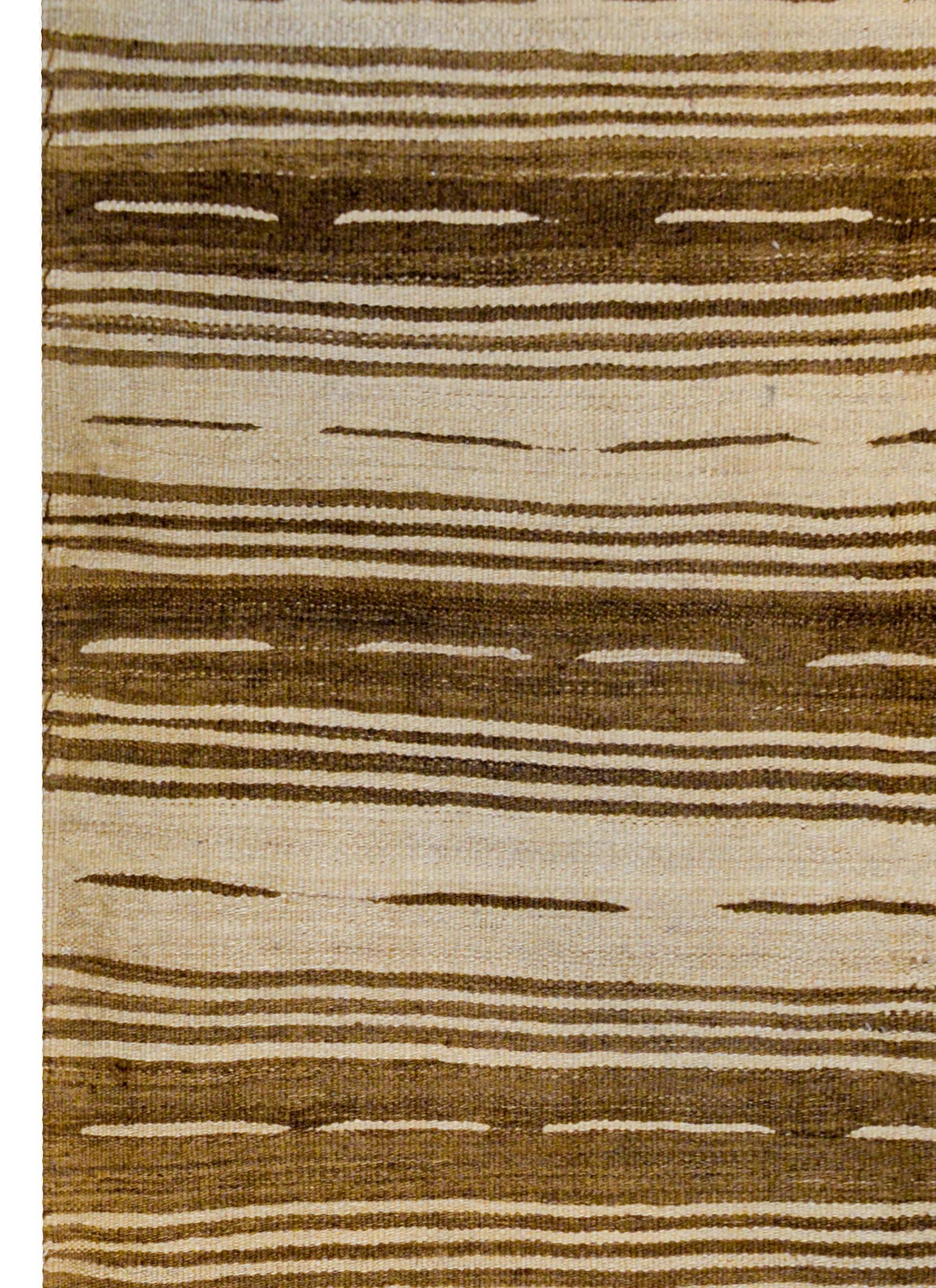 Wonderful Midcentury Shahsevan Kilim Rug For Sale