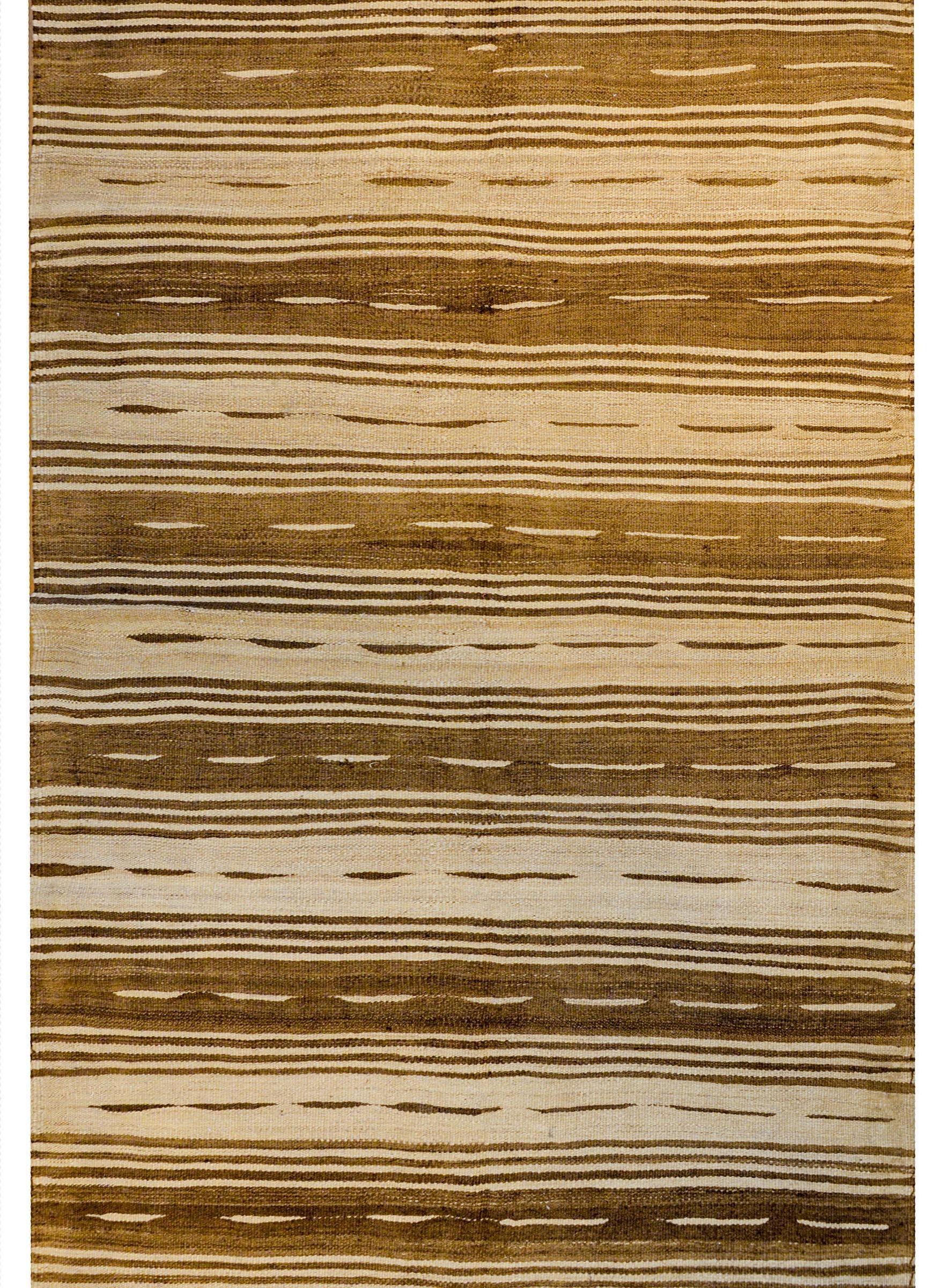 Wonderful Midcentury Shahsevan Kilim Rug For Sale