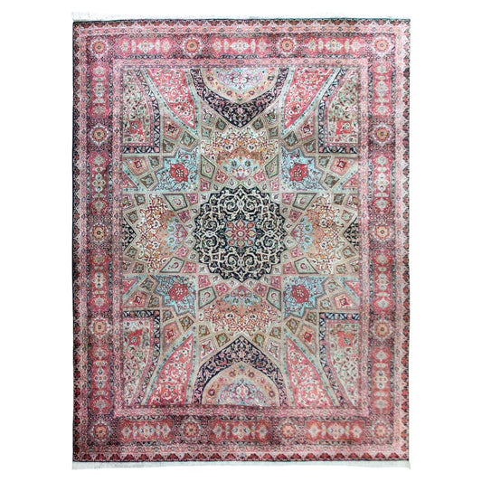 Vintage Persian Qum Rug For Sale