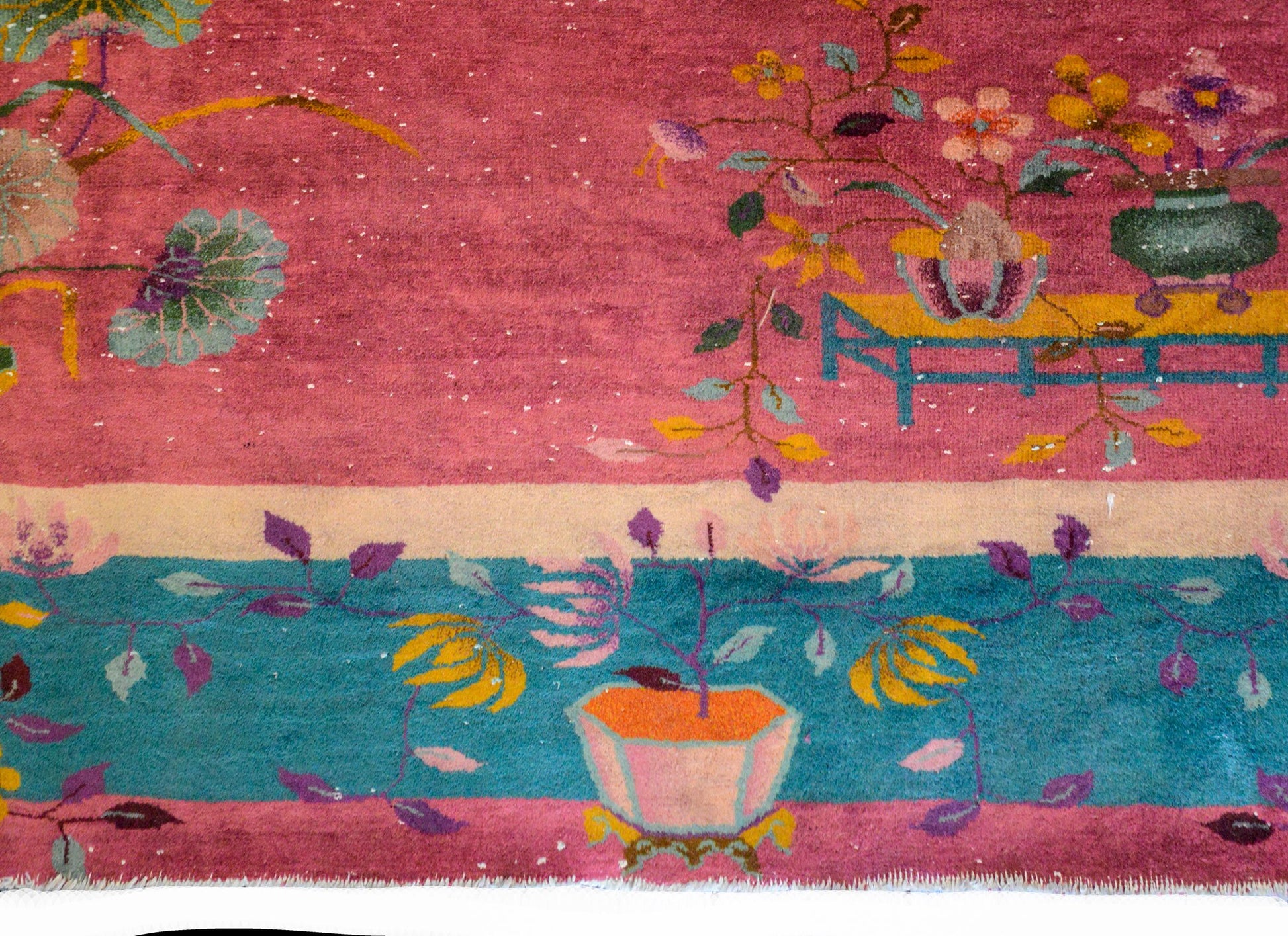 Early 20th Century Chinese Art Deco Rug For Sale