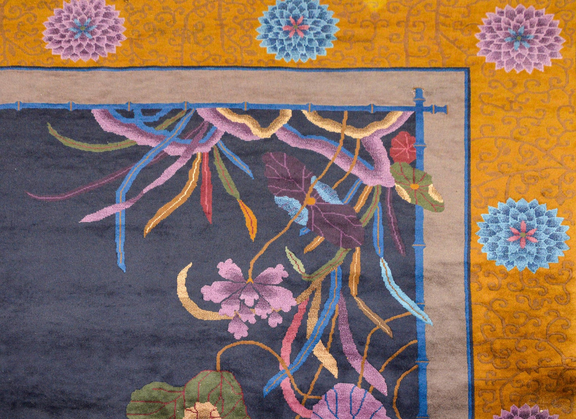 Gorgeous Chinese Art Deco Rug For Sale