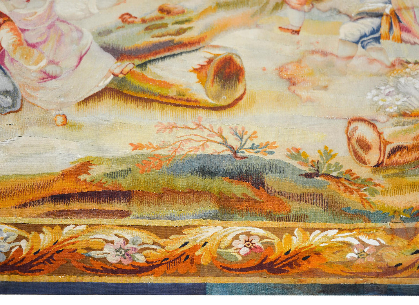 19th Century French Aubusson Rug For Sale