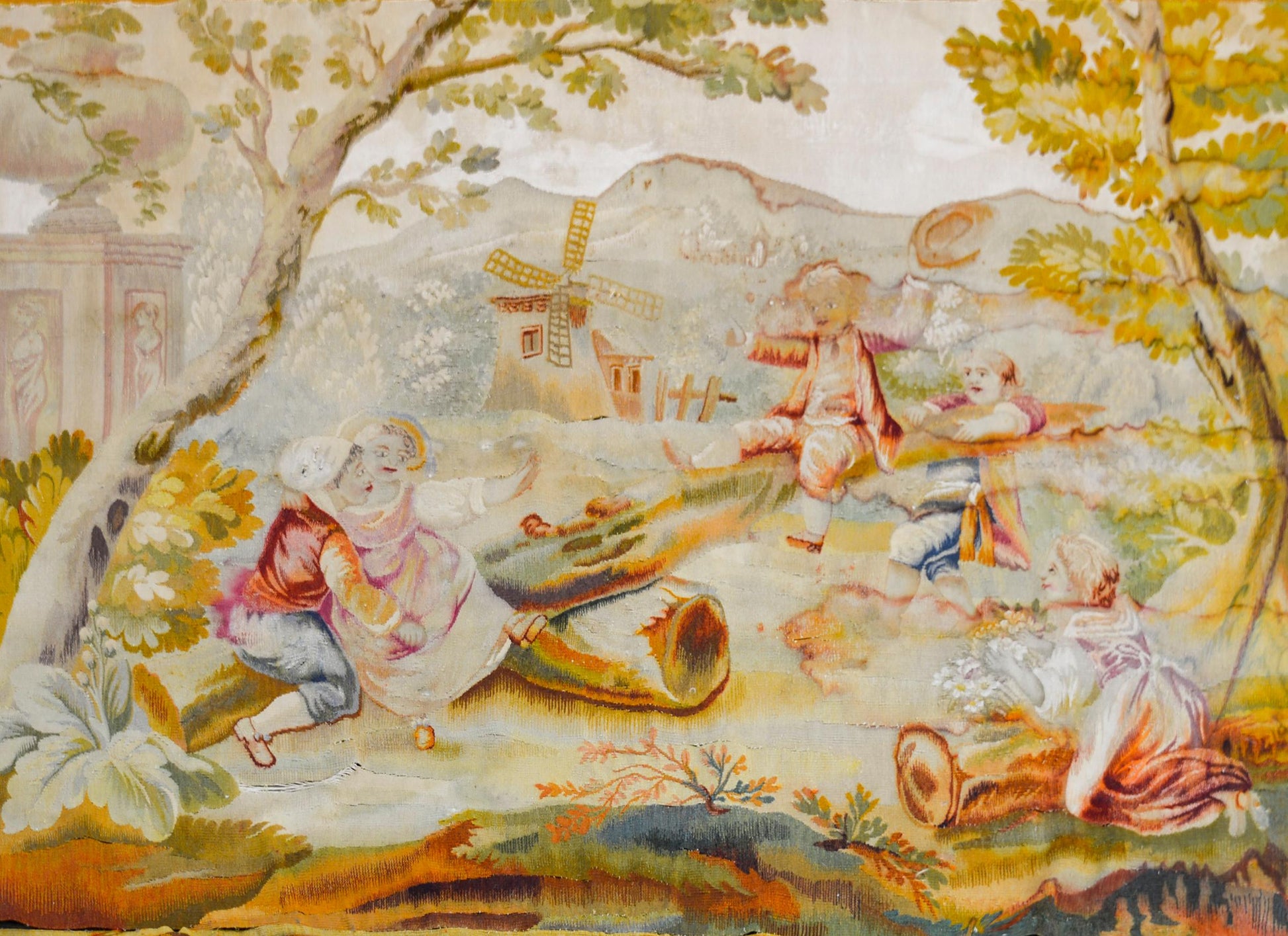 19th Century French Aubusson Rug For Sale