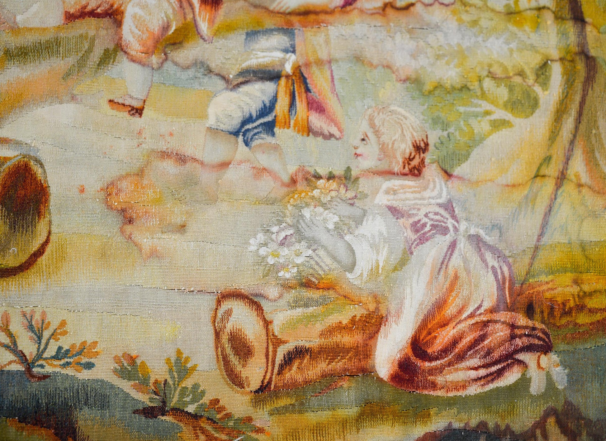 19th Century French Aubusson Rug For Sale