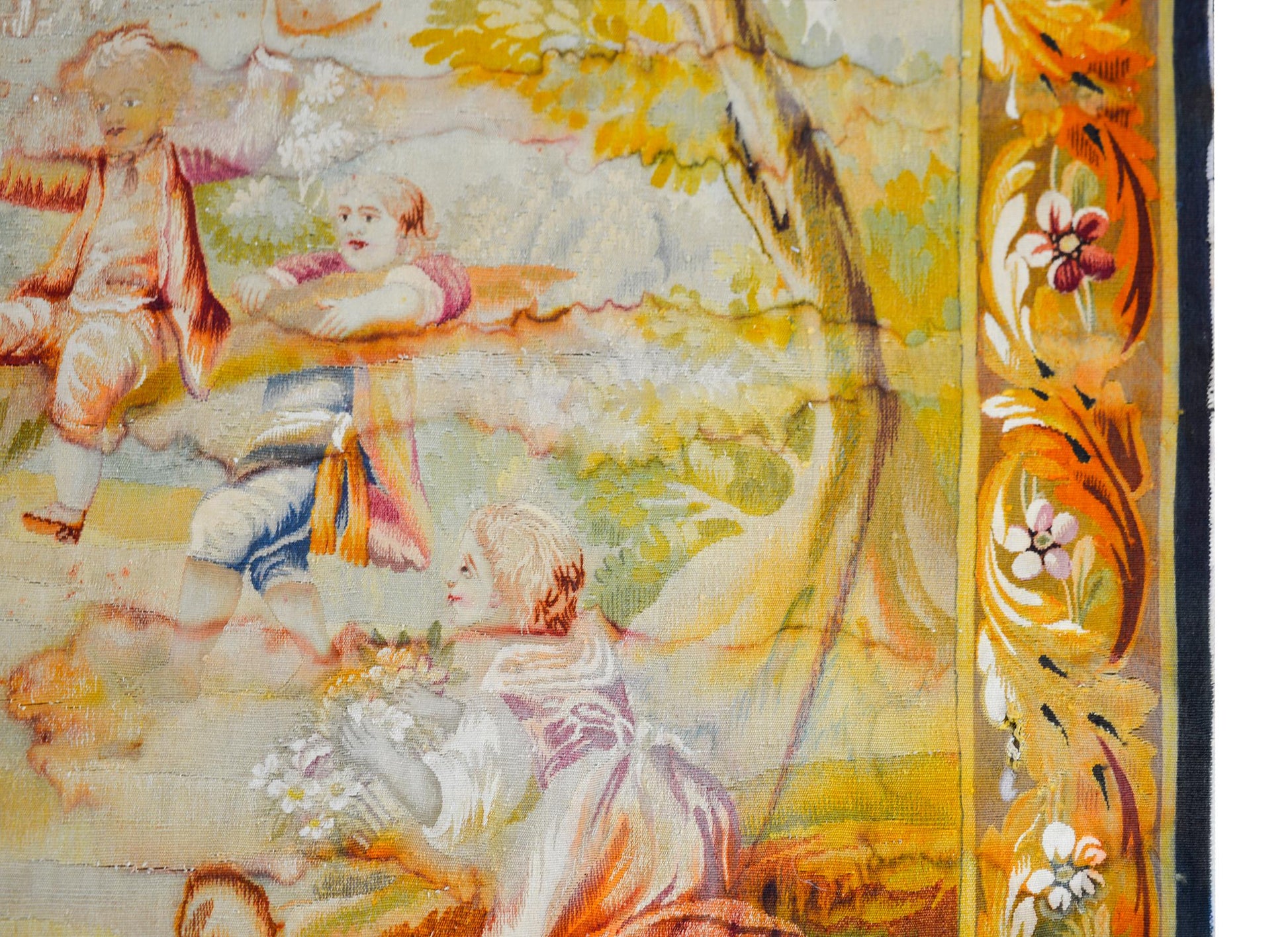 19th Century French Aubusson Rug For Sale