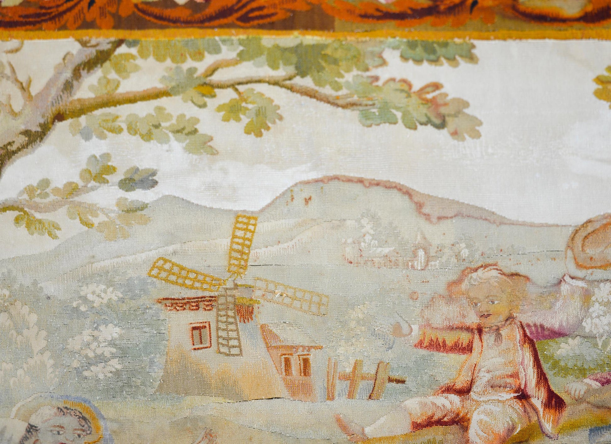 19th Century French Aubusson Rug For Sale