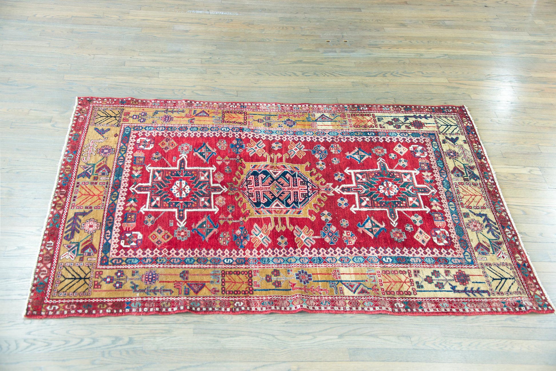 Early 20th Century Persian Karaja Rug For Sale