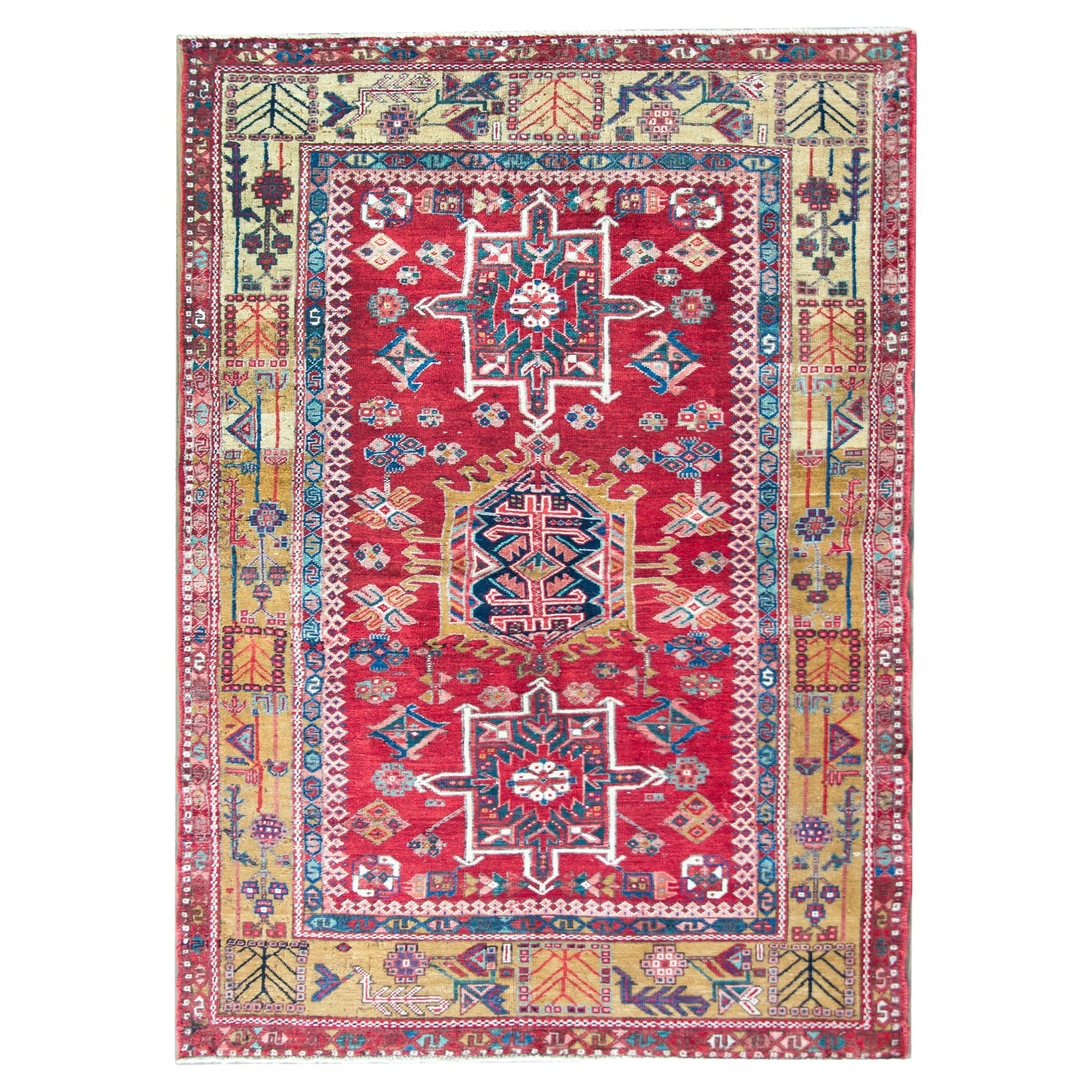 Early 20th Century Persian Karaja Rug For Sale