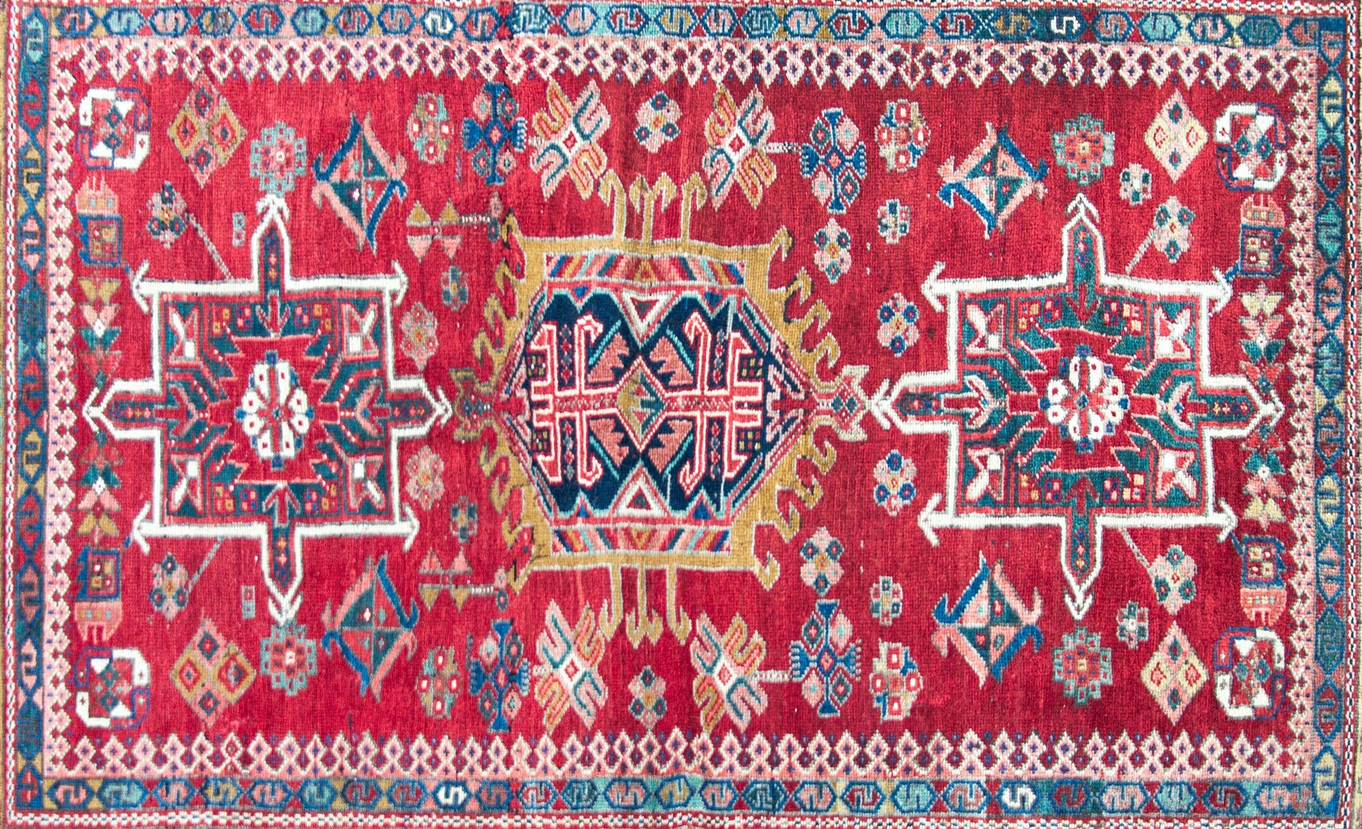 Early 20th Century Persian Karaja Rug For Sale