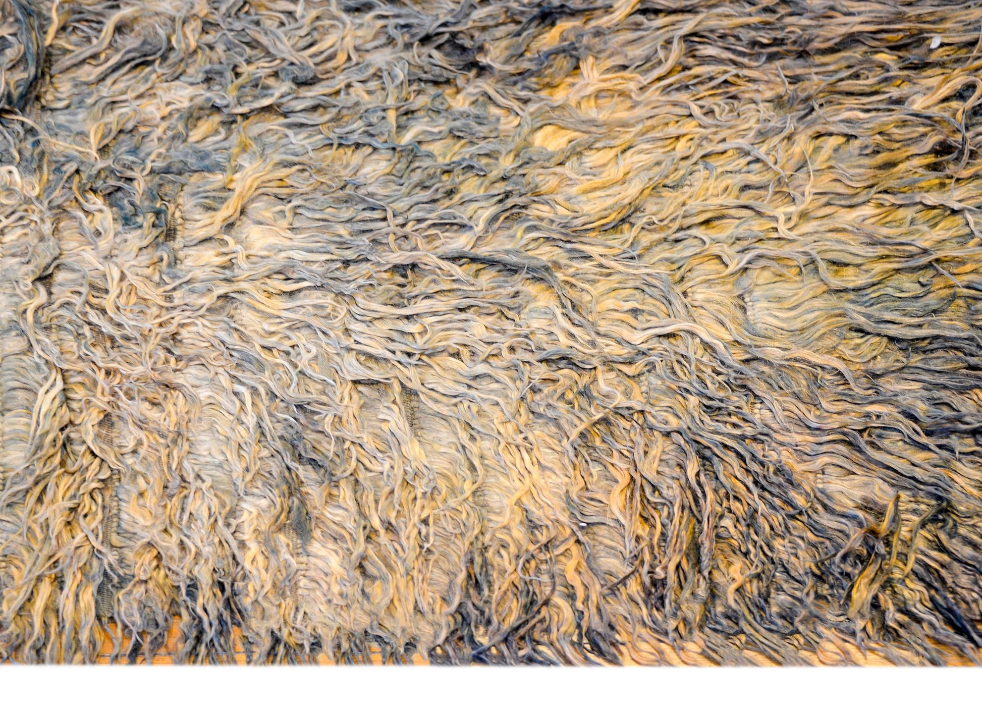 Shaggy Vintage Turkish Tulu Rug For Sale
