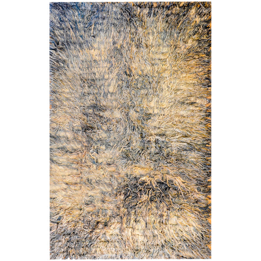 Shaggy Vintage Turkish Tulu Rug For Sale
