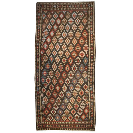 Early 20th Century Persian Varamin Kilim Runner For Sale