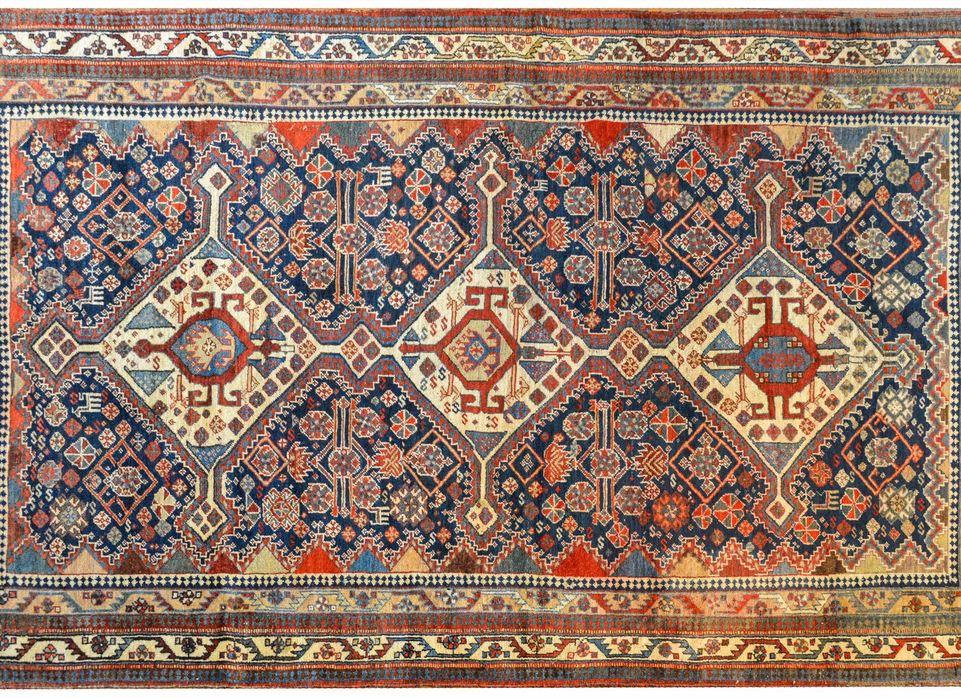 Extraordinary Early 20th Century Ghashgaei Rug For Sale