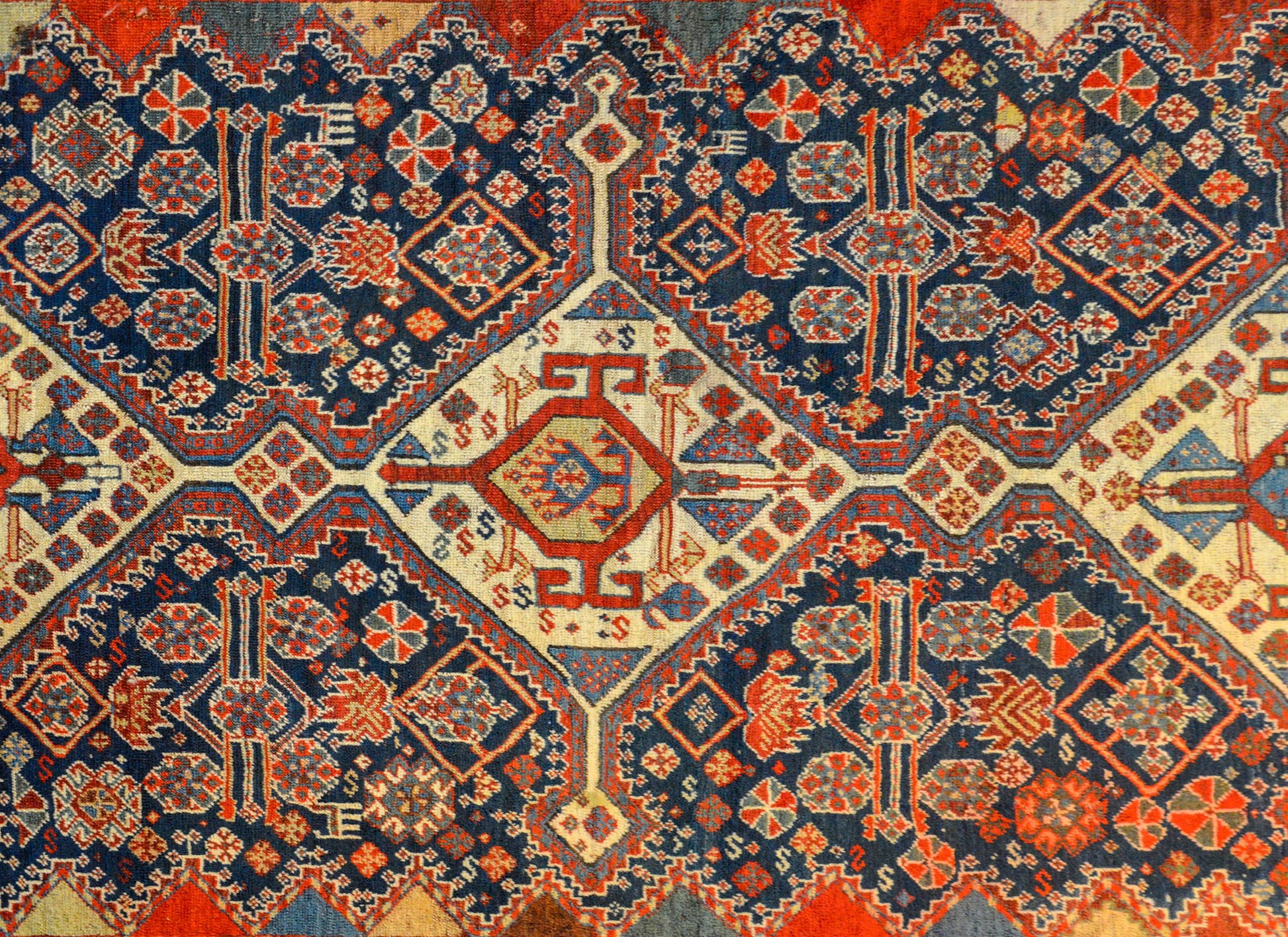 Extraordinary Early 20th Century Ghashgaei Rug For Sale