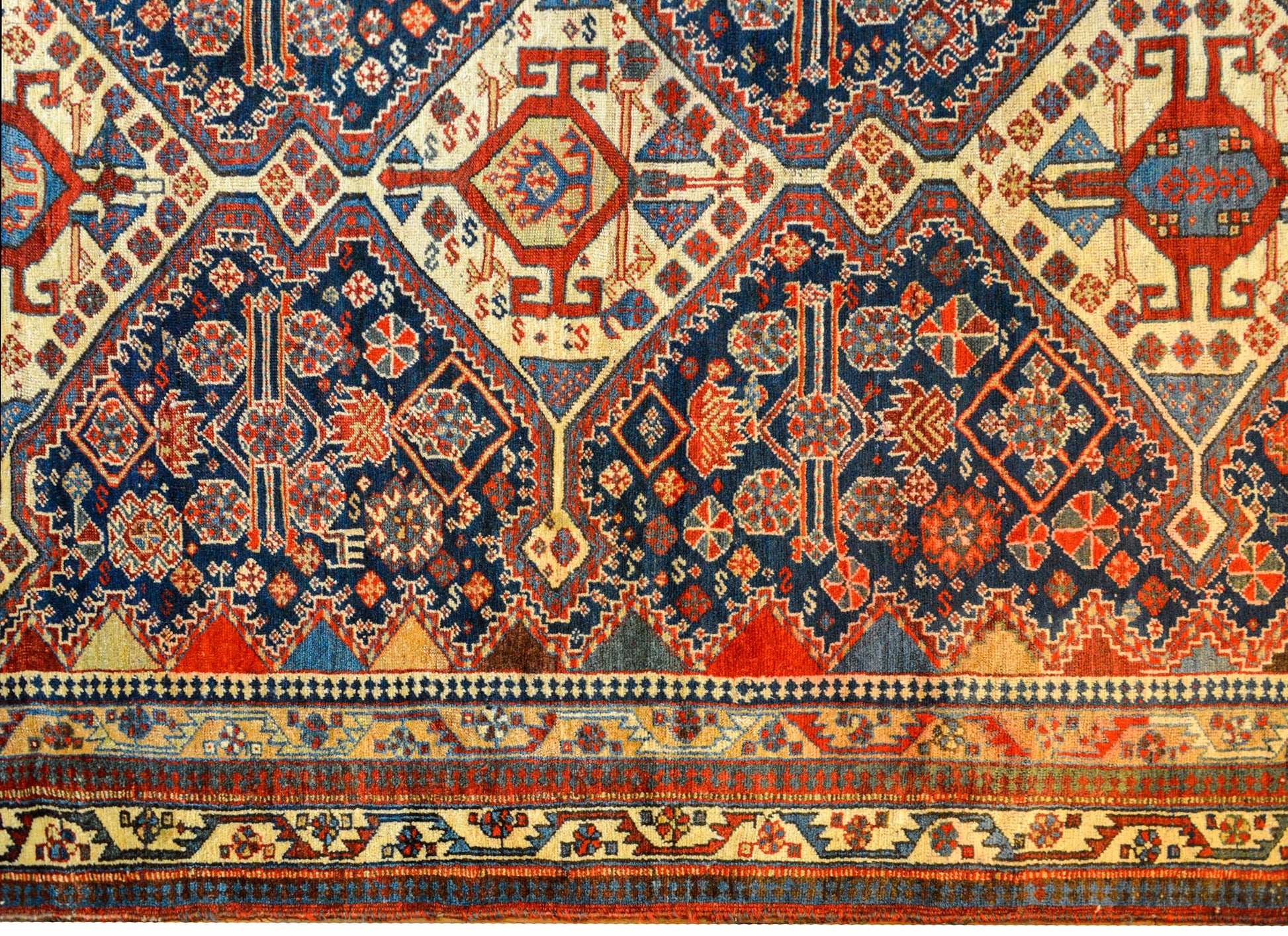 Extraordinary Early 20th Century Ghashgaei Rug For Sale