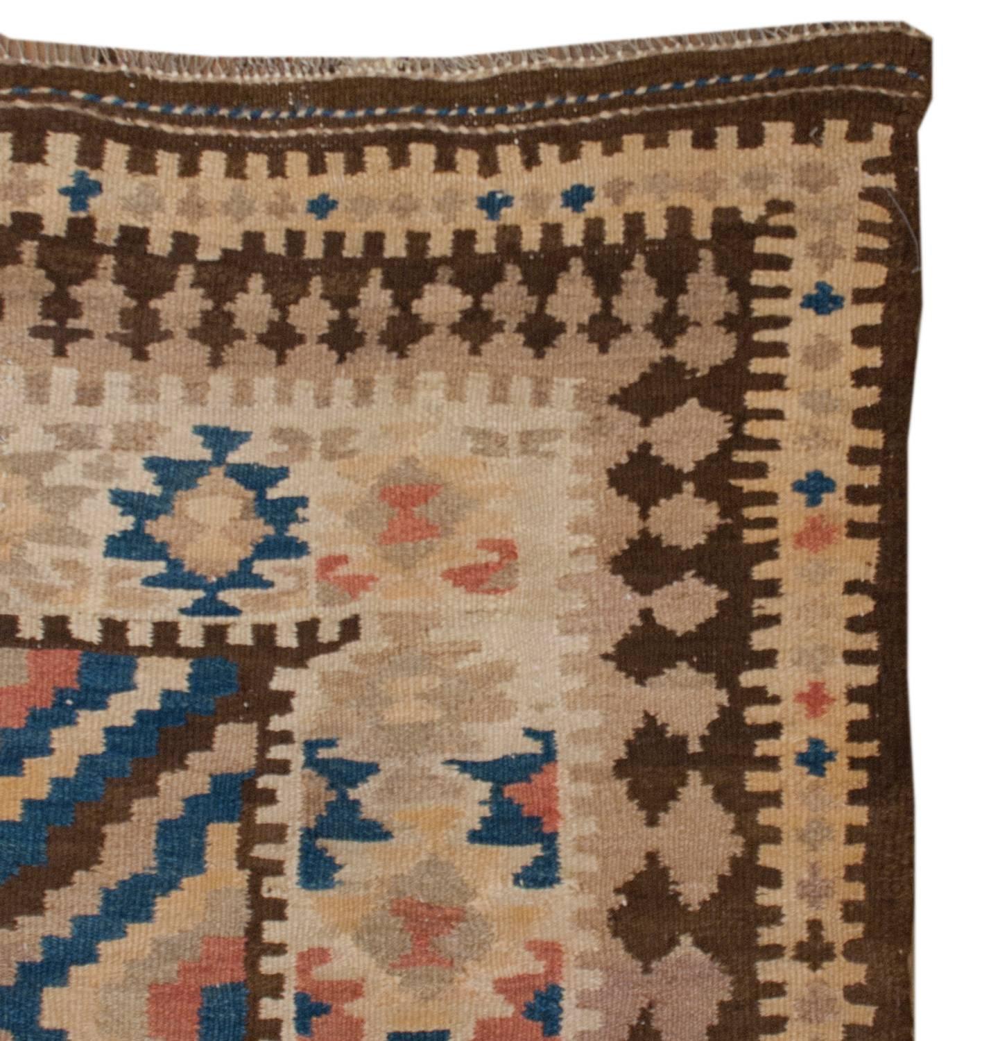 Wonderful Early 20th Century Shahsavan Kilim Runner For Sale