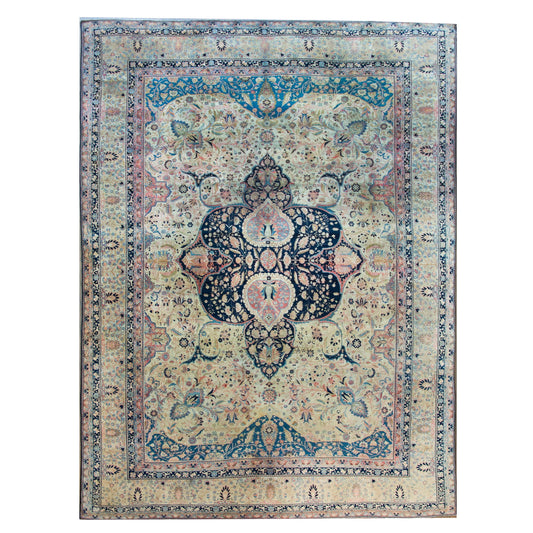 Rare 19th Century Mohtasham Kashan Rug For Sale