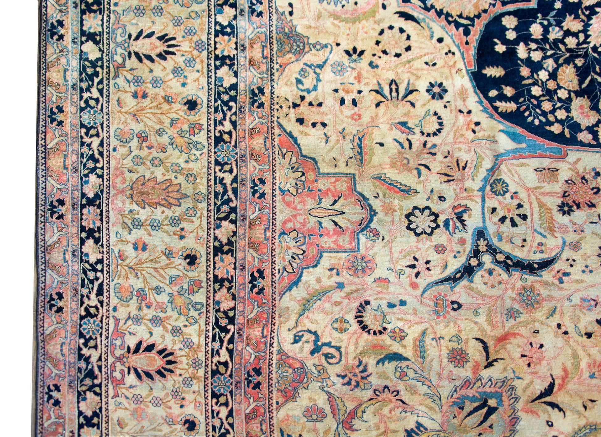 Rare 19th Century Mohtasham Kashan Rug For Sale