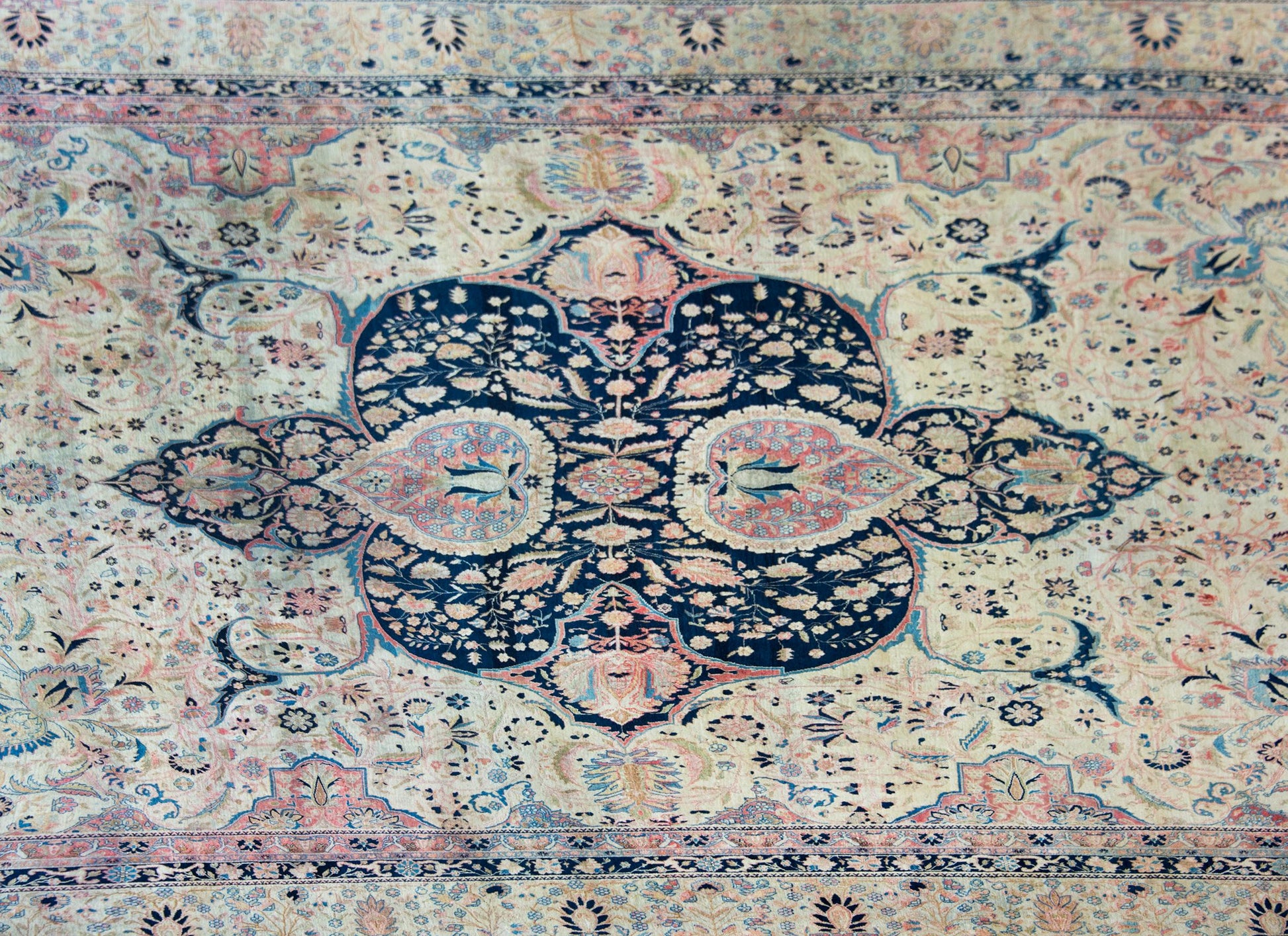Rare 19th Century Mohtasham Kashan Rug For Sale