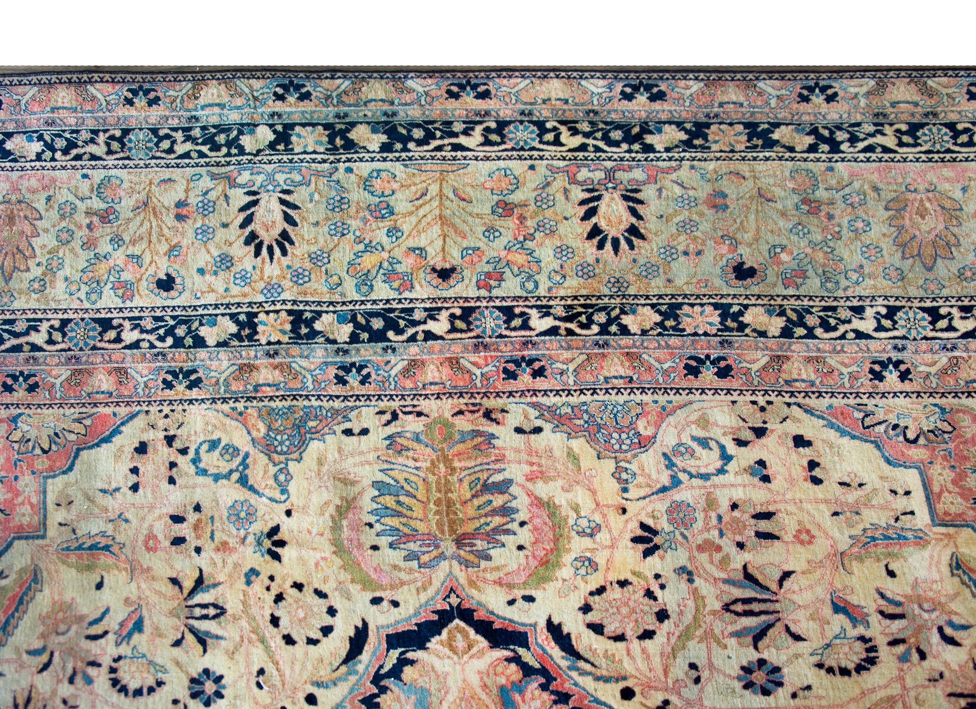 Rare 19th Century Mohtasham Kashan Rug For Sale