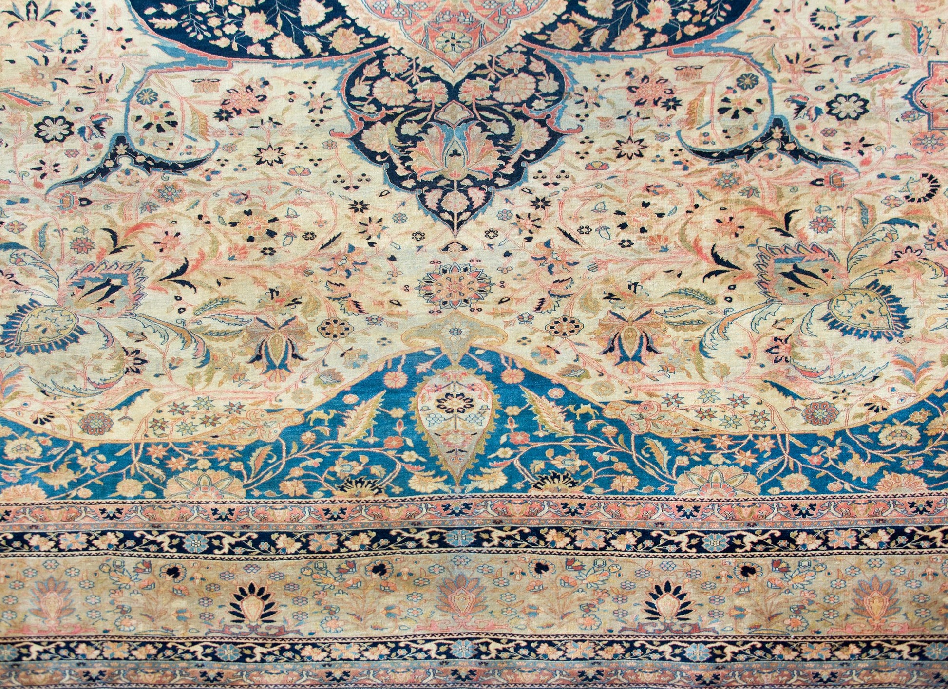 Rare 19th Century Mohtasham Kashan Rug For Sale