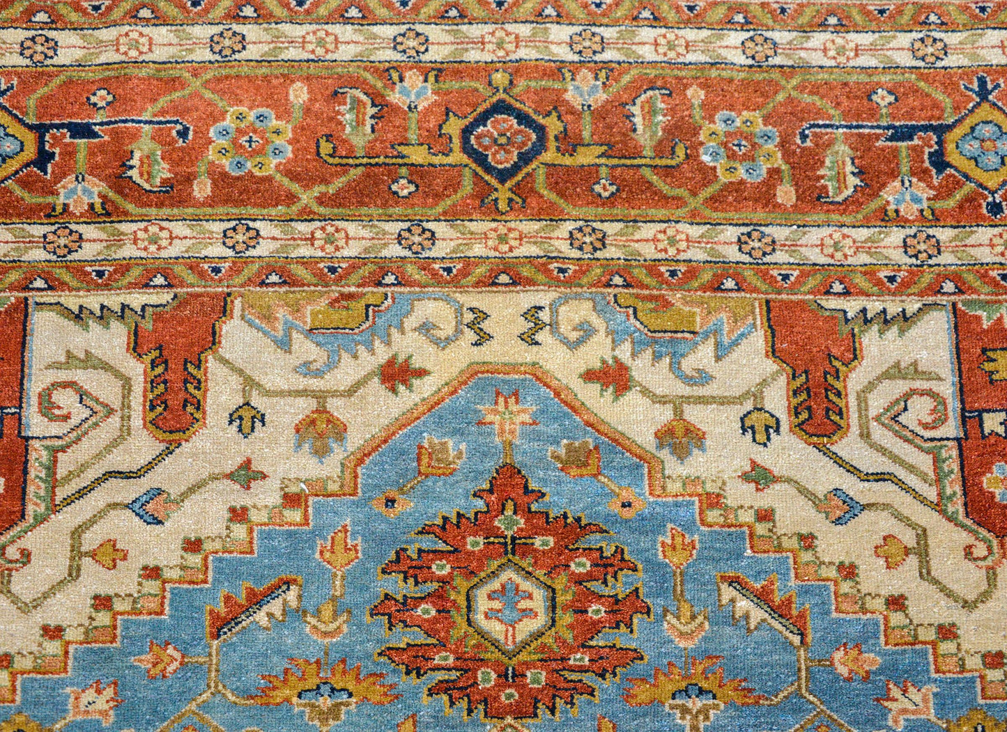 Hand Knotted Heriz-Style Rug For Sale