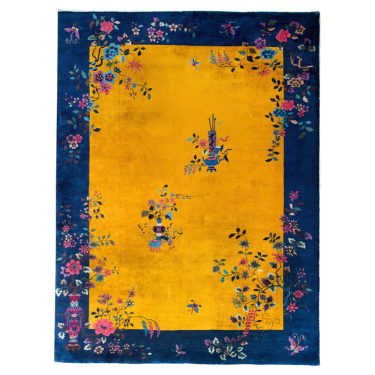 Early 20th Century Chinese Art Deco Rug For Sale