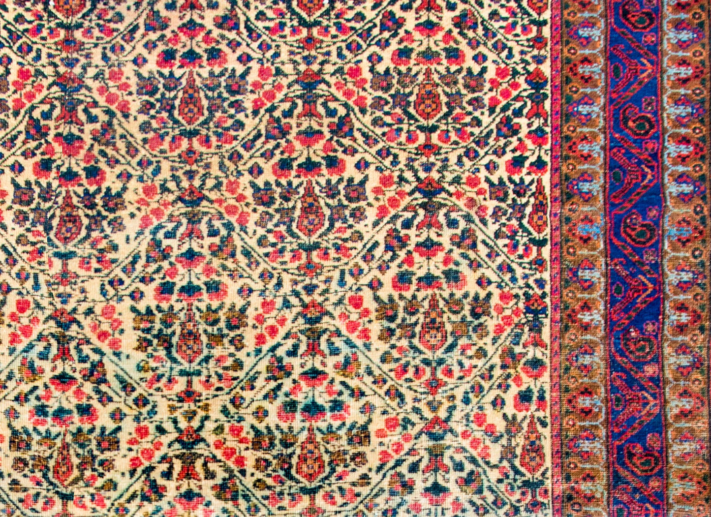 Fantastic Early 20th Century Antique Afshan Rug For Sale