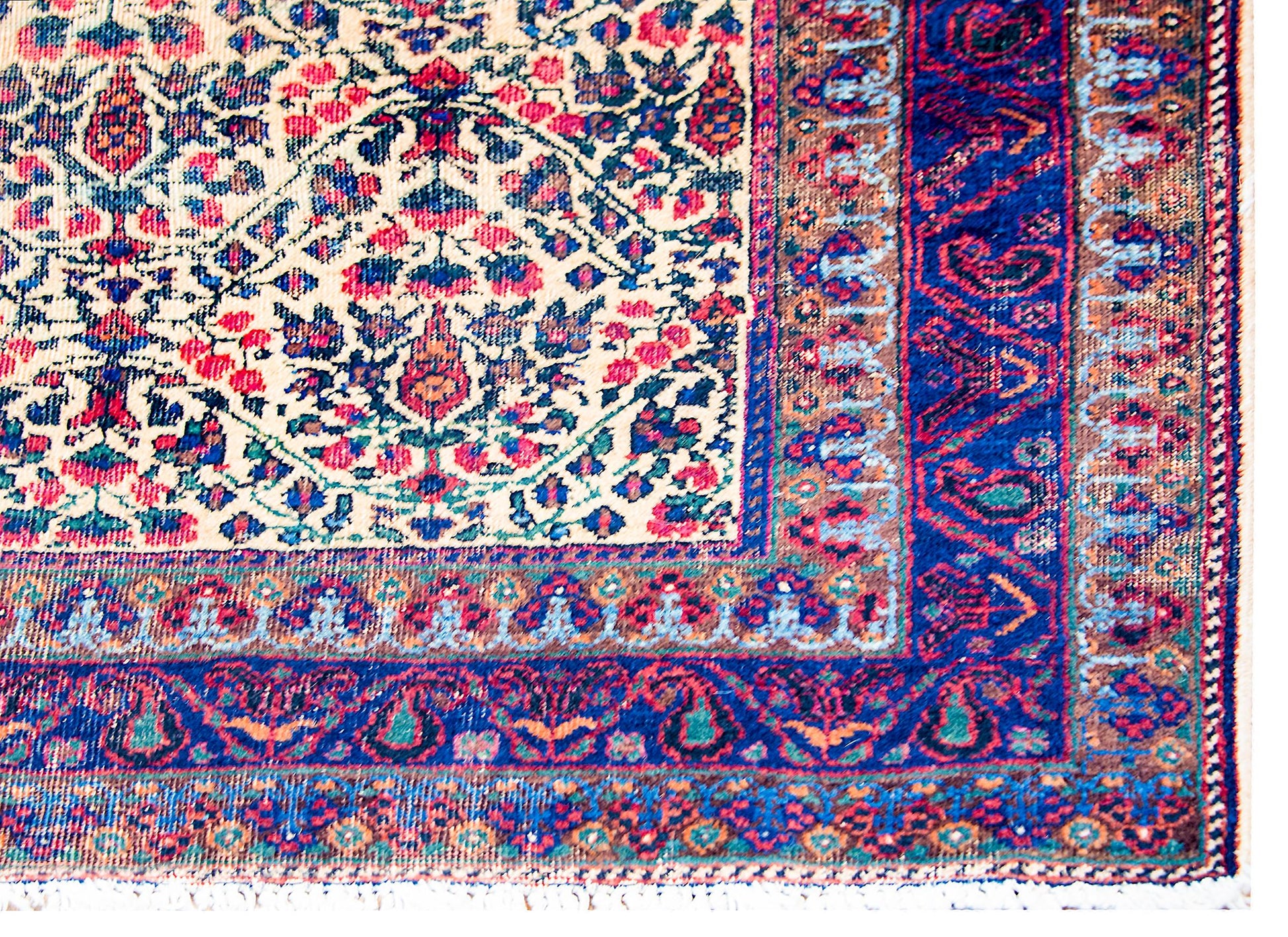 Fantastic Early 20th Century Antique Afshan Rug For Sale