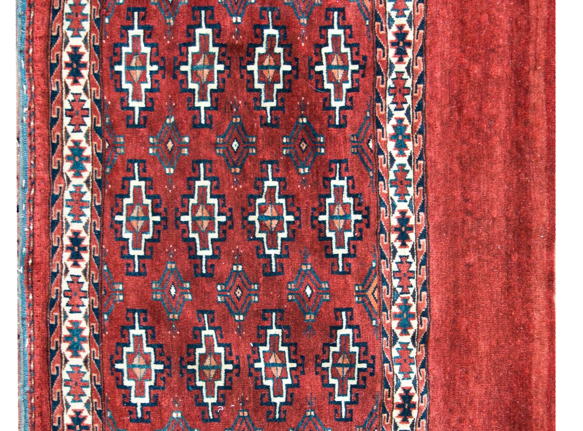 Early 20th Century Turkman Bag Face Rug For Sale