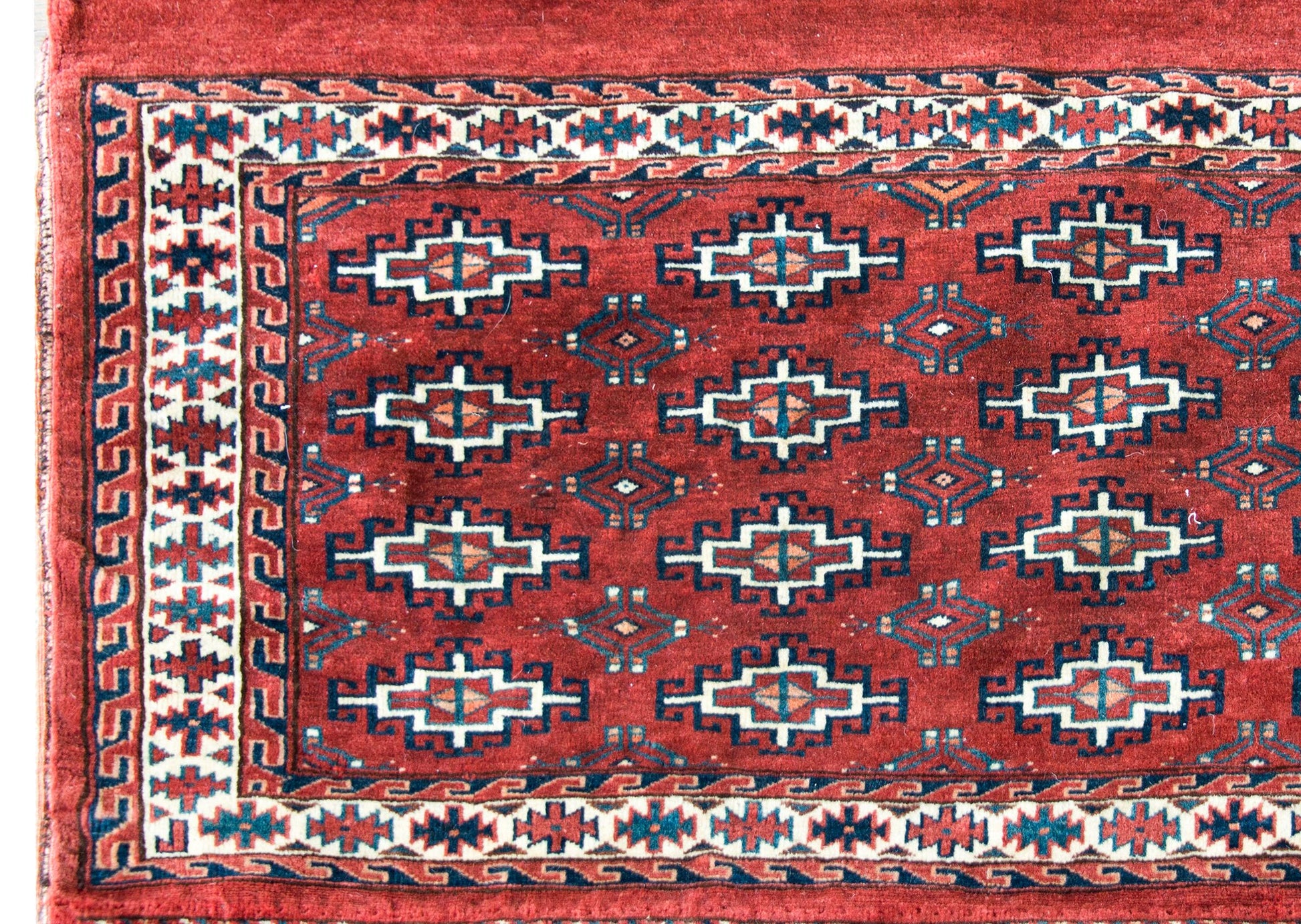 Early 20th Century Turkman Bag Face Rug For Sale