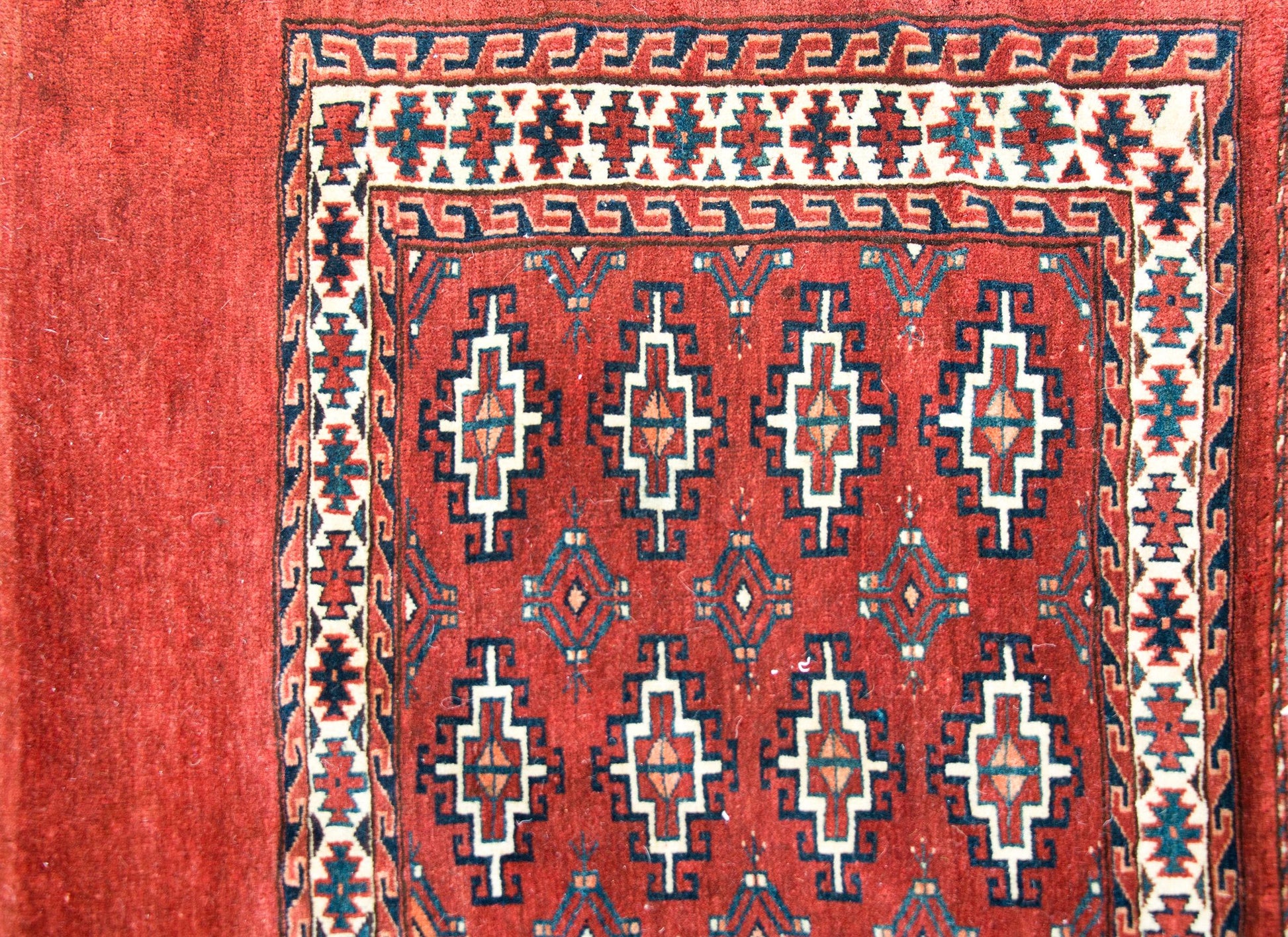 Early 20th Century Turkman Bag Face Rug For Sale