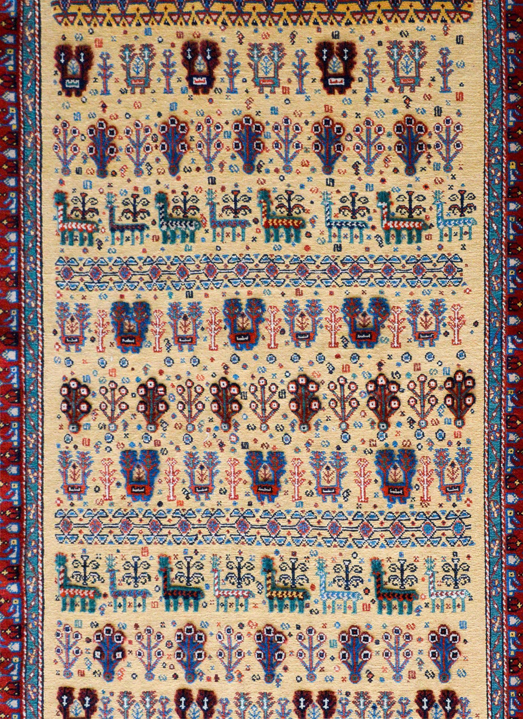 Vintage Afshar Rug For Sale