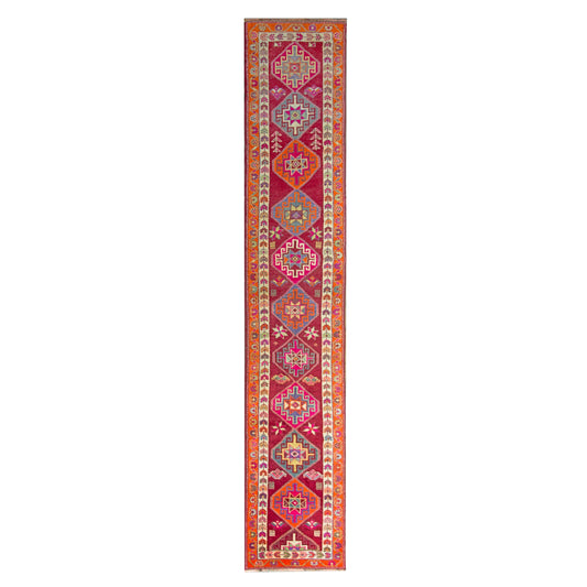 Vintage Turkish Oushak Runner For Sale