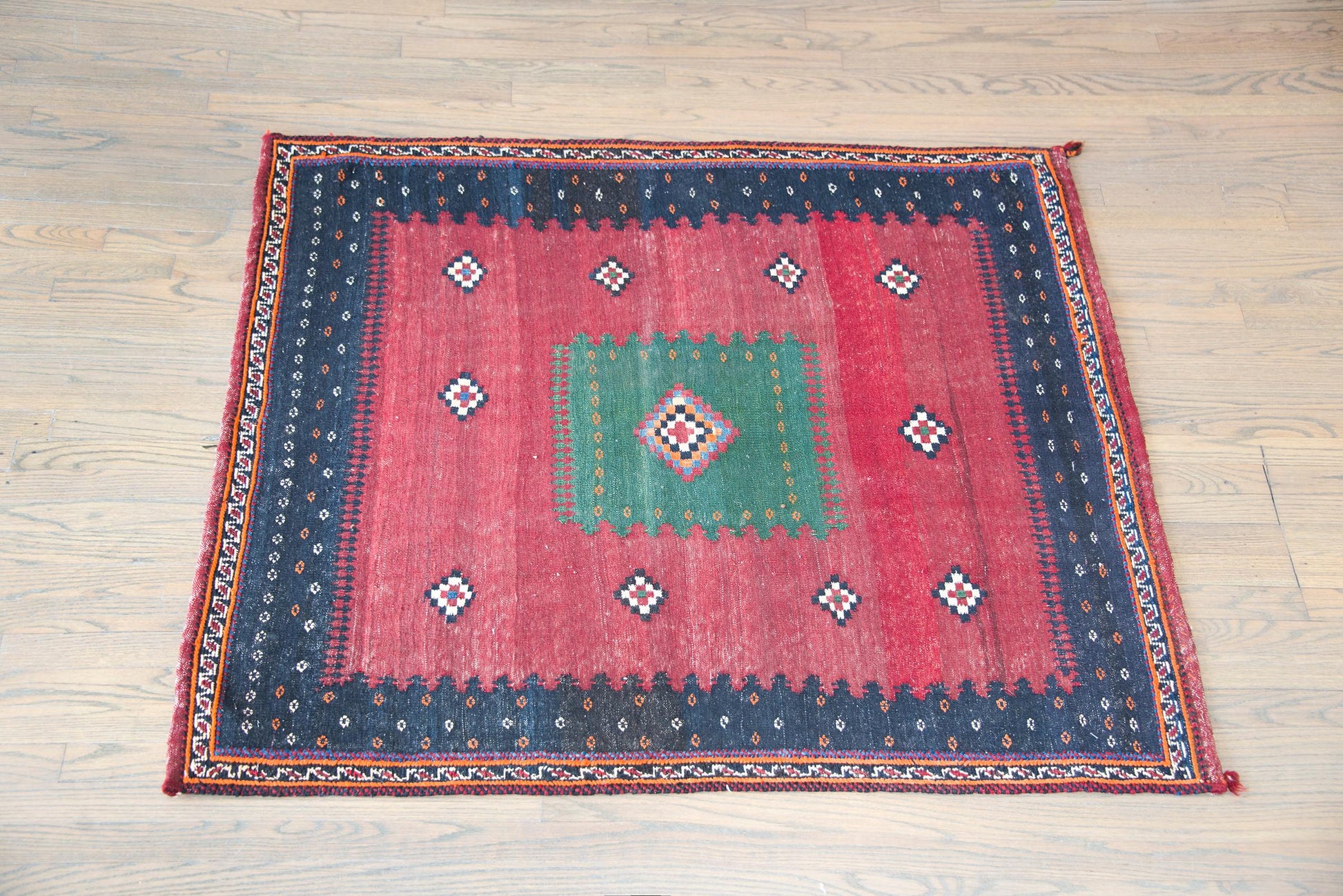 Early 20th Century Persian Afshar Sofreh Rug For Sale